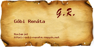 Góbi Renáta névjegykártya